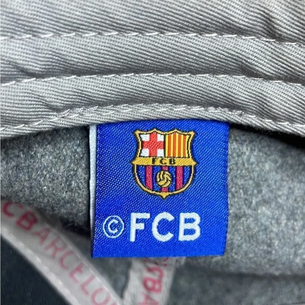 Football Club Barcelona Hat FCB 1899 Grey and black wool and leather